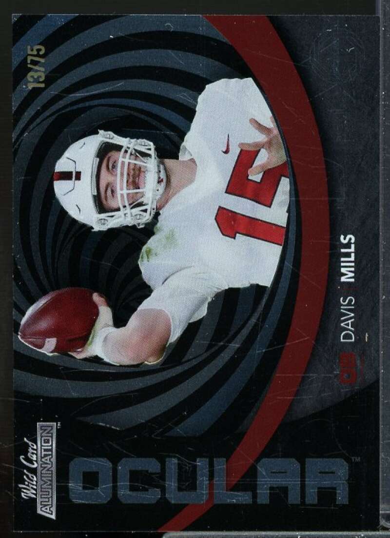 Davis Mills Rookie 2021 Wild Alumination Ocular Single Swirl Platinum #OC8  Image 1