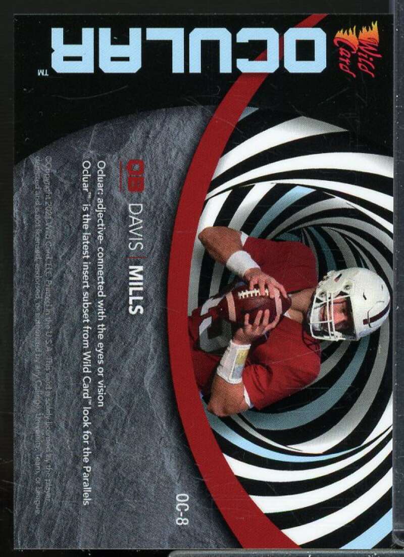 Davis Mills Rookie 2021 Wild Alumination Ocular Single Swirl Platinum #OC8  Image 2