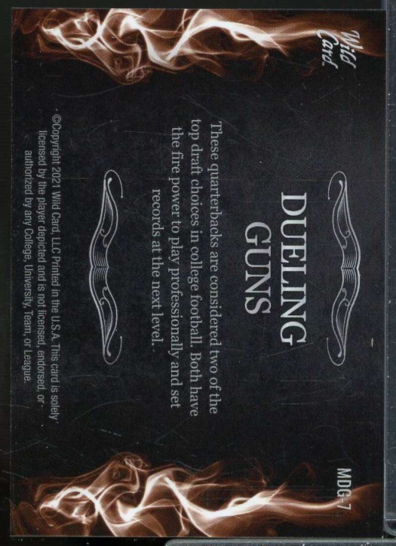Rookie Card 2021 Wild Card Matte Kyle Trask Trevor Lawrence Dueling Guns #MDG-7  Image 2