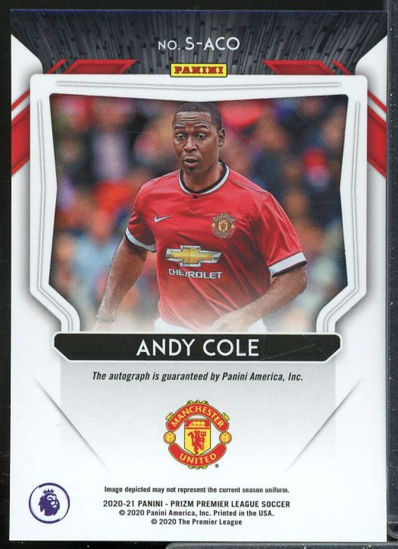 Andy Cole Card 2020-21 Panini Prizm English Premier League Signatures #23  Image 2