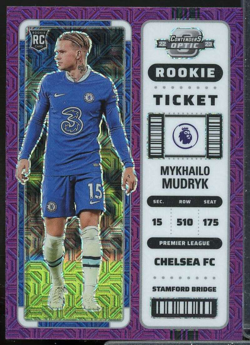 Mykhailo Mudryk Card 2022 Contenders Optic English Premier League Red Mojo #296  Image 1
