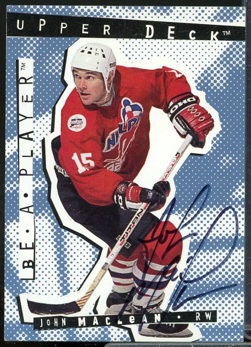 John MacLean Card 1994-95 Be A Player Autographs #134  Image 1
