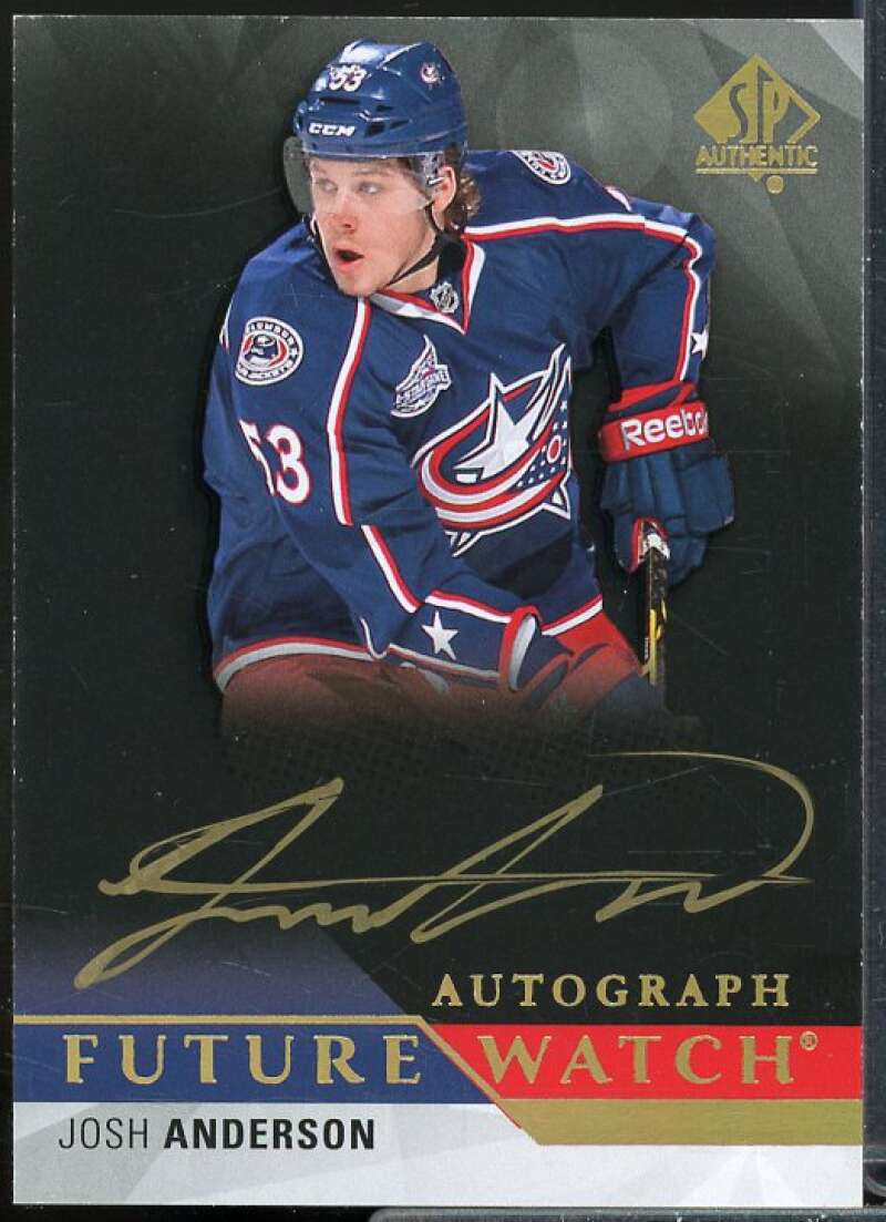 Josh Anderson Card 2015-16 SP Authentic Future Watch Black Autographs #228  Image 1