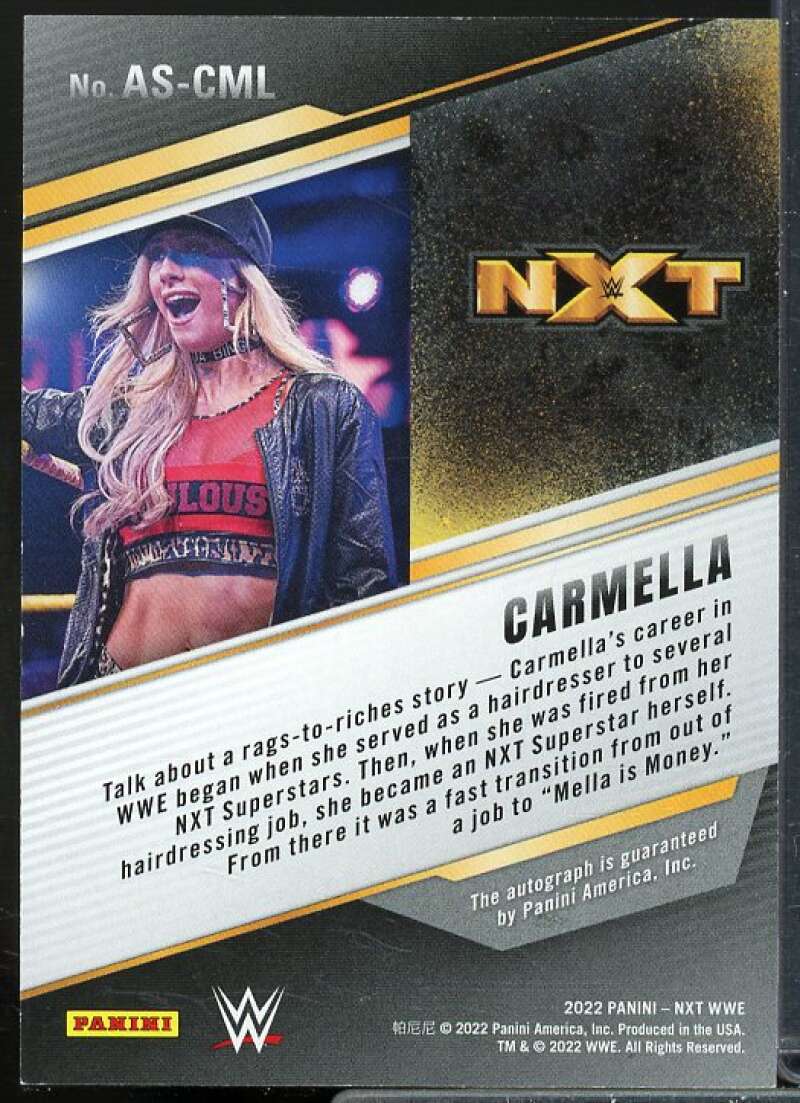 Carmella Card 2022 Panini WWE NXT Alumni Signatures #ASCML  Image 2
