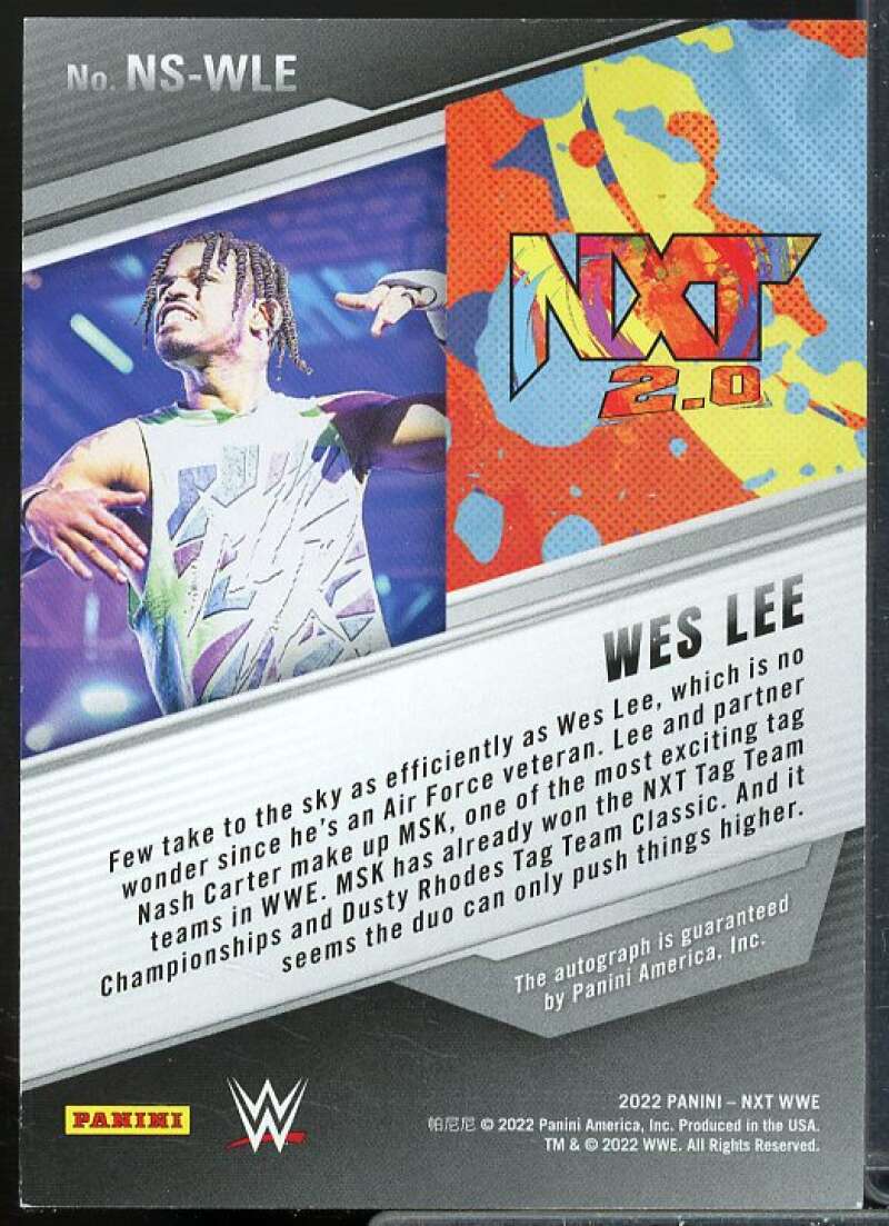 Wes Lee Card 2022 Panini WWE NXT Signatures #NSWLE  Image 2