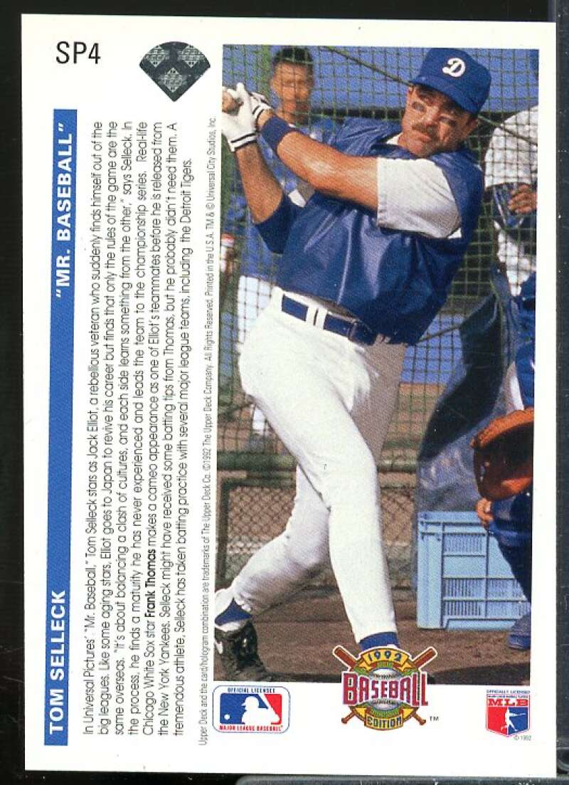 F.Thomas/T.Selleck Card 1992 Upper Deck #SP4  Image 2