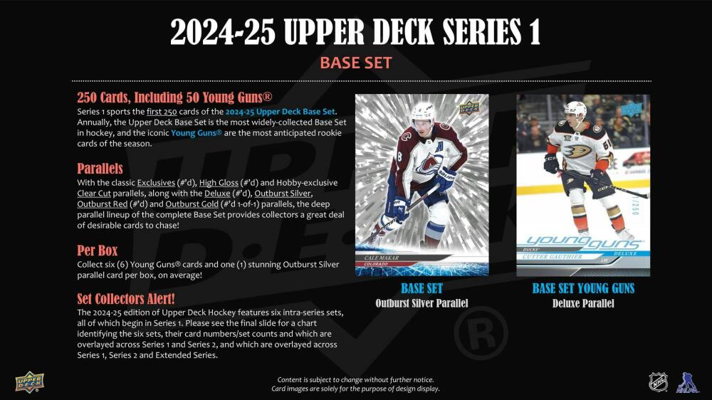 2024-25 Upper Deck Series 1 Hockey Hobby Box Image 4