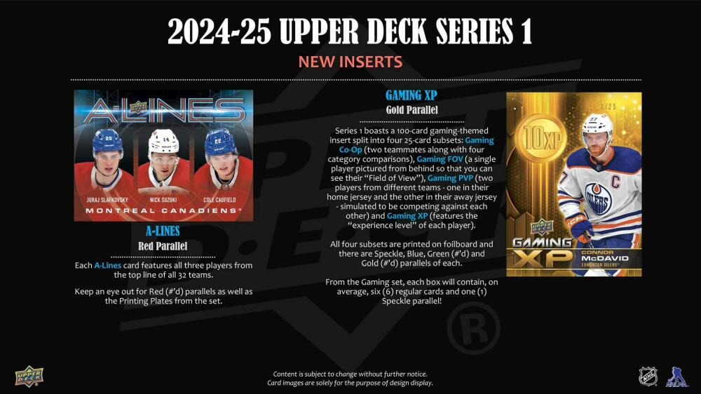 2024-25 Upper Deck Series 1 Hockey Hobby Box Image 5