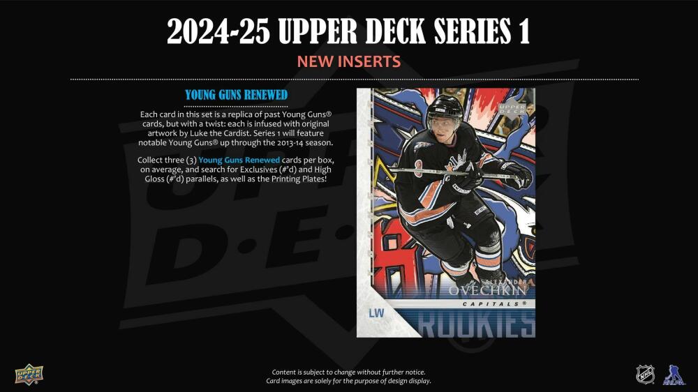 2024-25 Upper Deck Series 1 Hockey Hobby Box Image 6