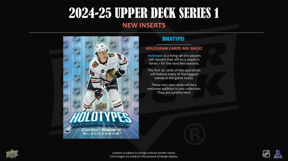 2024-25 Upper Deck Series 1 Hockey Hobby Box Image 7