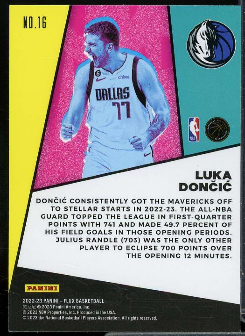 Luka Doncic Card 2022-23 Panini Flux Flux Appeal #16  Image 2
