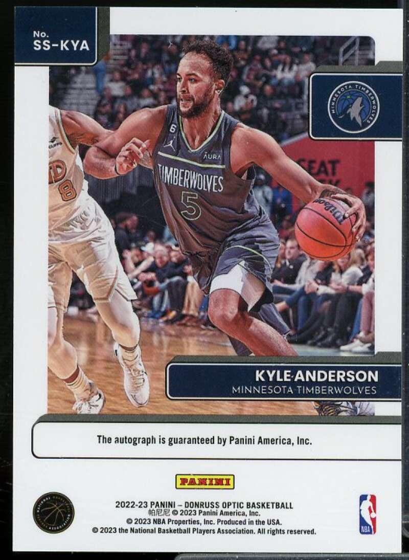 Kyle Anderson Card 2022-23 Donruss Optic Signature Series #10  Image 2