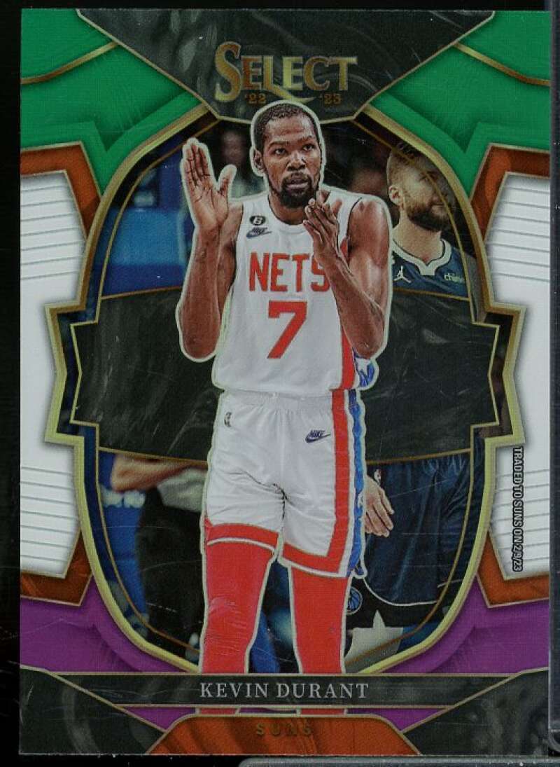 Kevin Durant Card 2022-23 Select Prizms Green White Purple #37  Image 1