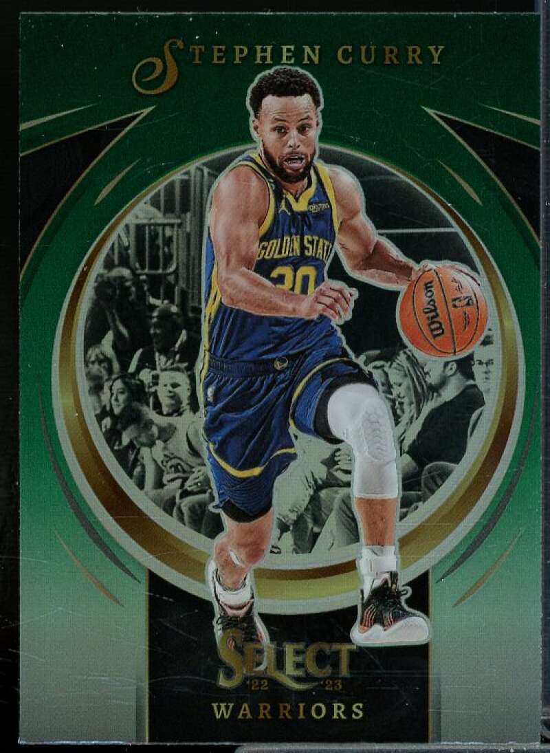 Stephen Curry Card 2022-23 Select Certified Prizms Green #7  Image 1