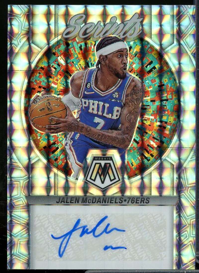 Jalen McDaniels Card 2022-23 Panini Mosaic Scripts #12  Image 1