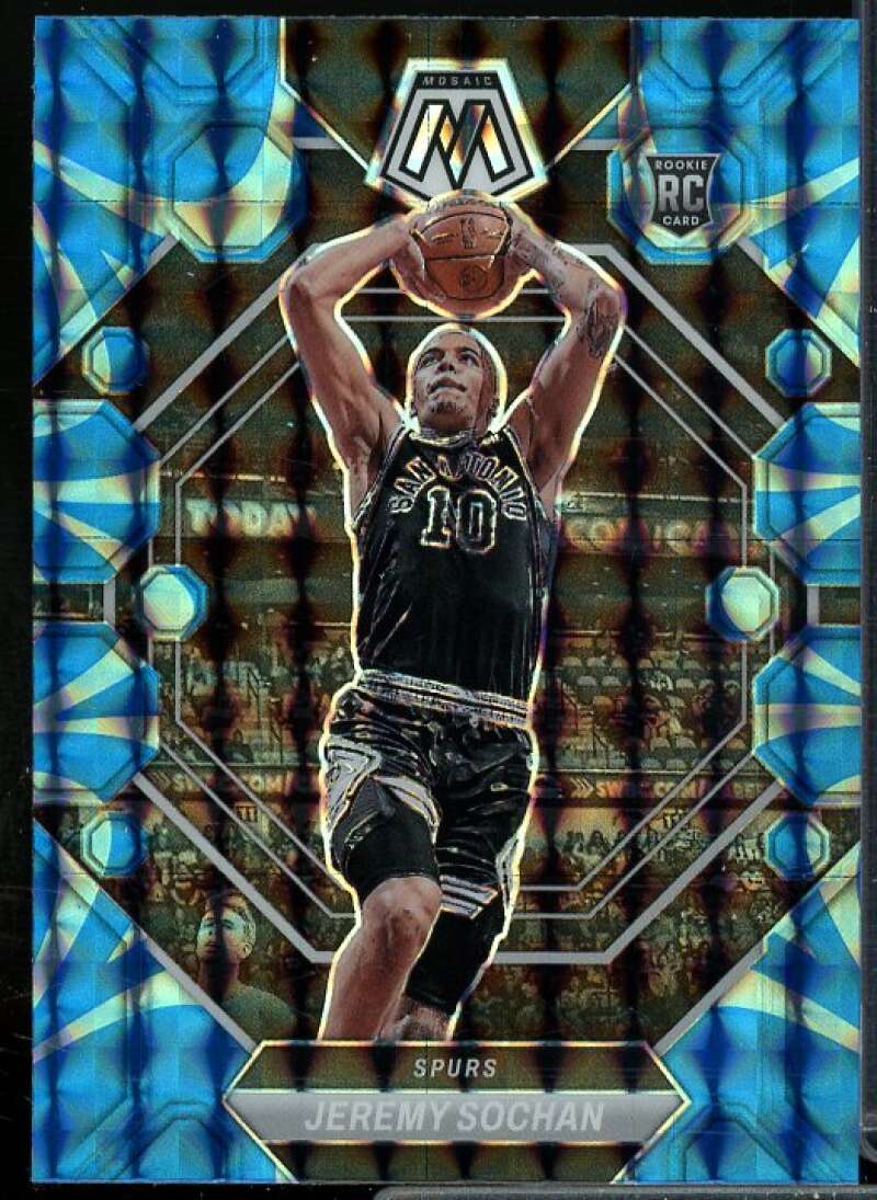 Jeremy Sochan Rookie Card 2022-23 Panini Mosaic Mosaic Reactive Blue #226  Image 1
