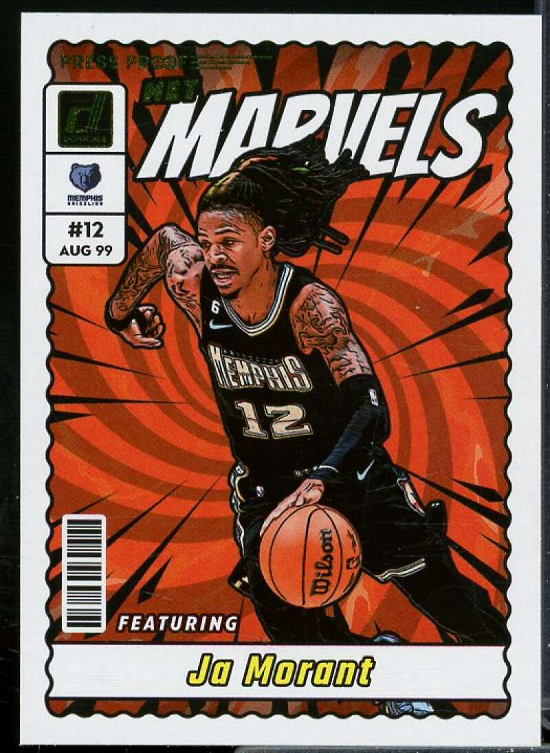 Ja Morant Card 2023-24 Donruss Net Marvels Press Proof #12  Image 1
