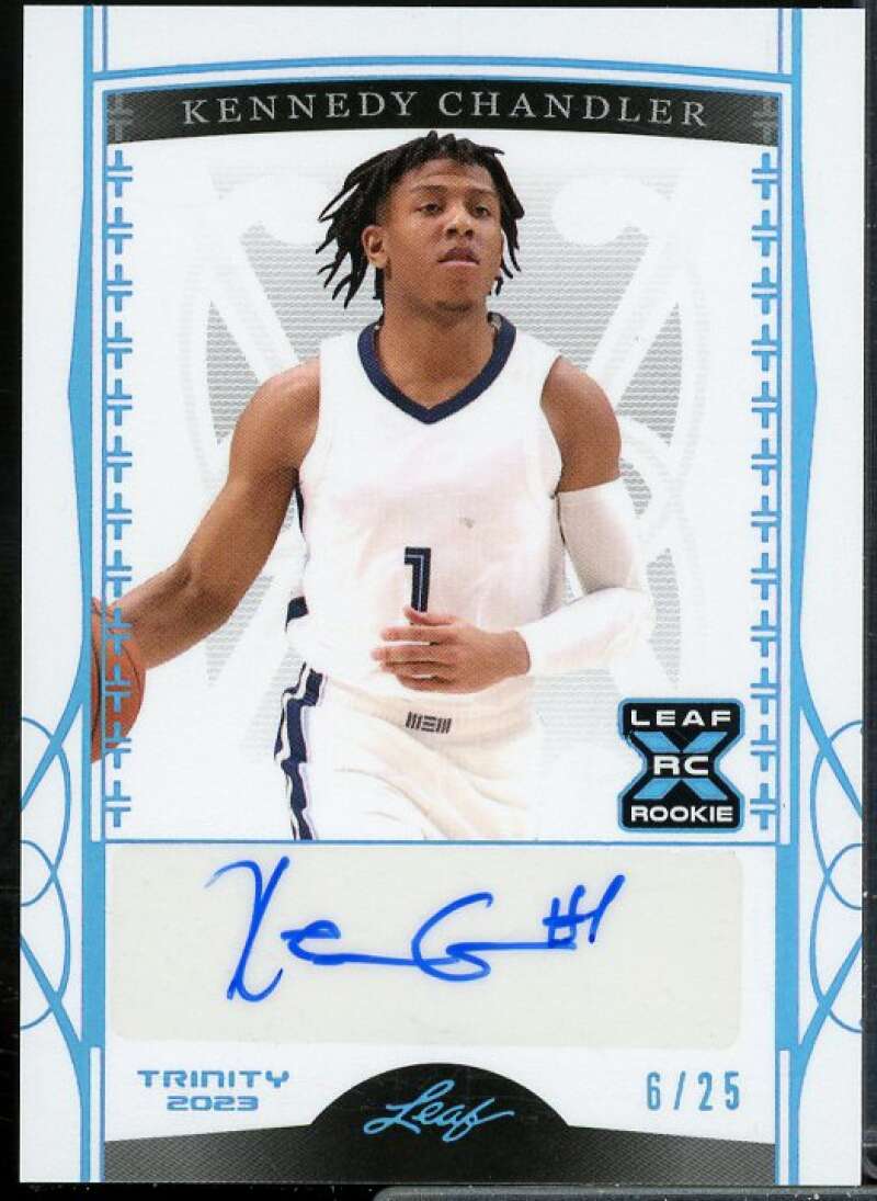 Kennedy Chandler Rookie Card 2023 Leaf Trinity Platinum Holo #BAKC1  Image 1
