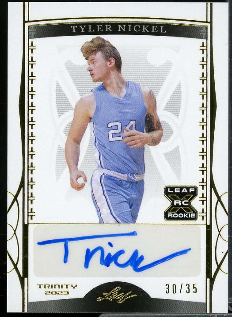 Tyler Nickel Rookie Card 2023 Leaf Trinity Gold #BATN1  Image 1