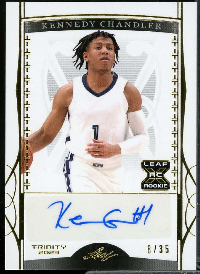 Kennedy Chandler Rookie Card 2023 Leaf Trinity Gold #BAKC1  Image 1