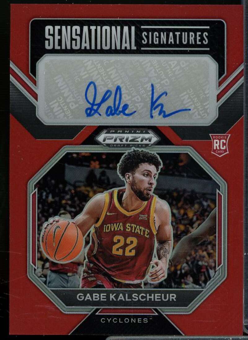 Gabe Kalscheur 2023-24 Prizm Draft Pick Sensational Signatures Prizms Red #37  Image 1