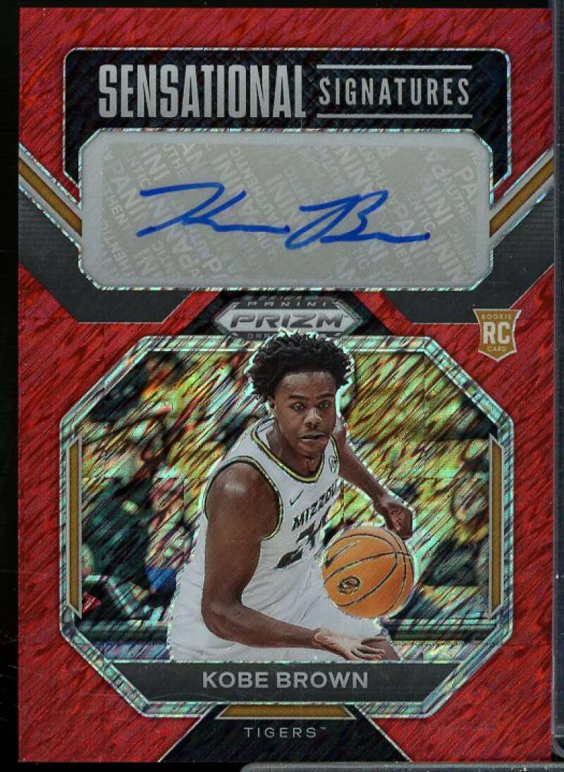 K Brown 2023 Prizm Draft Picks Sensational Signatures Prizms Red Shimmer FOTL #6  Image 1