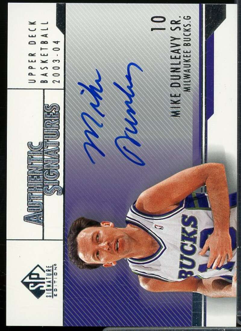 Mike Dunleavy Sr. Card 2003-04 SP Signature Edition Signatures #DU  Image 1