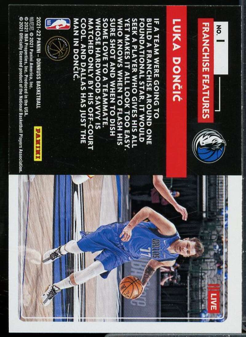 Luka Doncic Card 2021-22 Donruss Franchise Features #1  Image 2