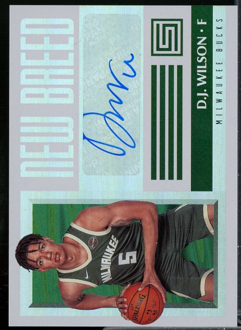 D.J. Wilson Rookie Card 2017-18 Panini Status New Breed Autographs #13  Image 1