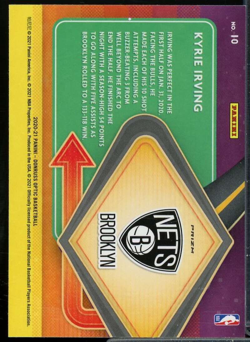 Kyrie Irving Card 2020-21 Donruss Optic Express Lane Holo #10  Image 2