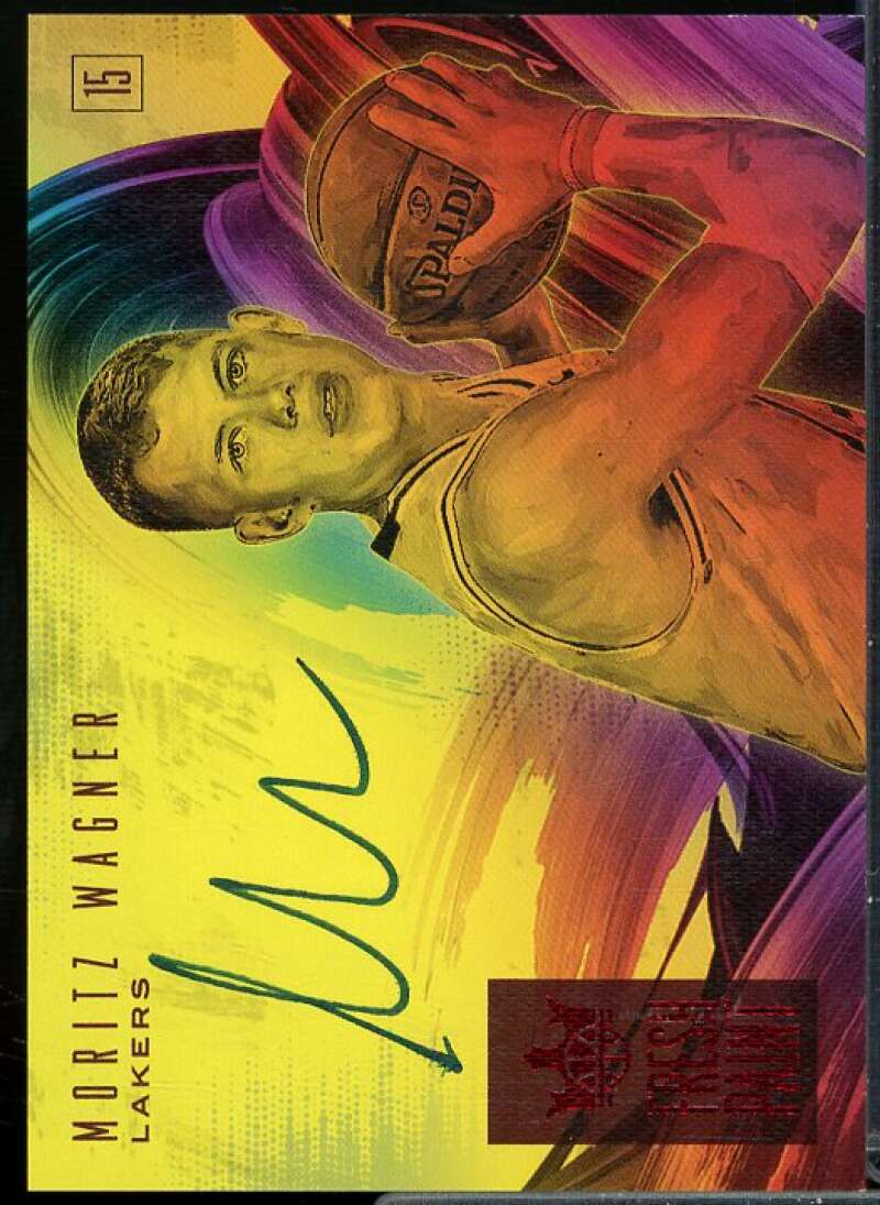 Moritz Wagner Rookie Card 2018-19 Court Kings Fresh Paint Autographs Ruby #16  Image 1