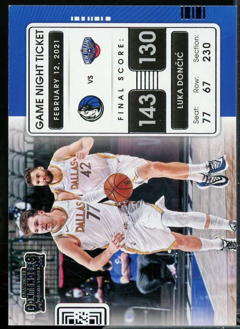Luka Doncic Card 2021-22 Panini Contenders Game Night Ticket #7  Image 1
