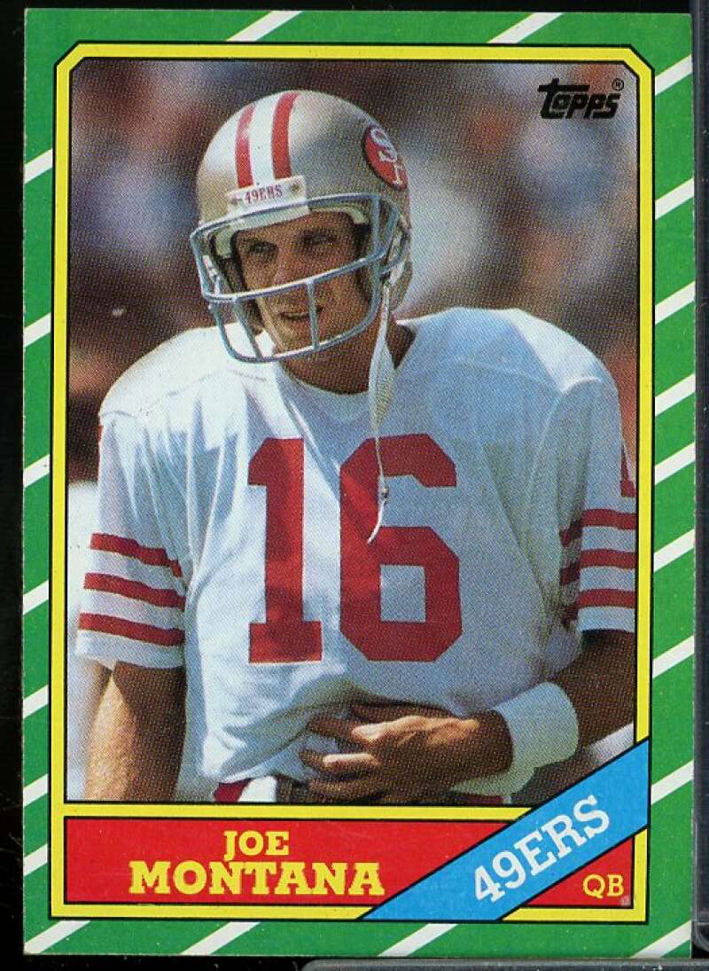 Joe Montana Card 1986 Topps #156  Image 1