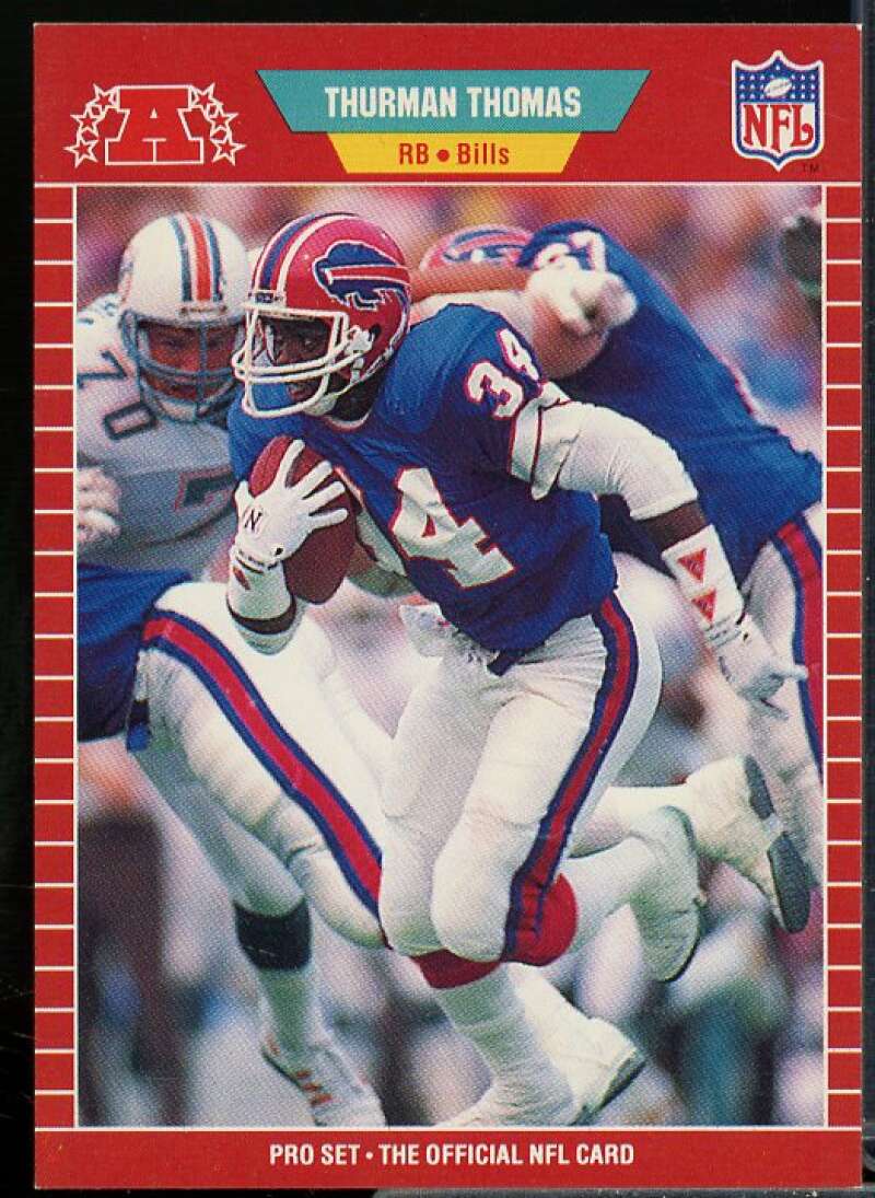 Thurman Thomas Rookie Card 1989 Pro Set #32  Image 1