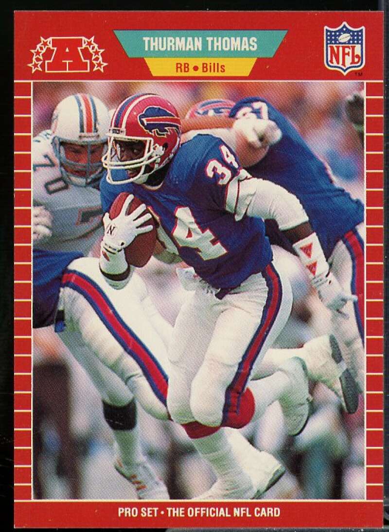 Thurman Thomas Rookie Card 1989 Pro Set #32  Image 1