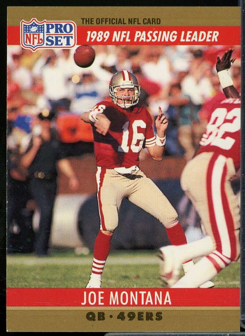 Joe Montana LL UER Card 1990 Pro Set #8  Image 1