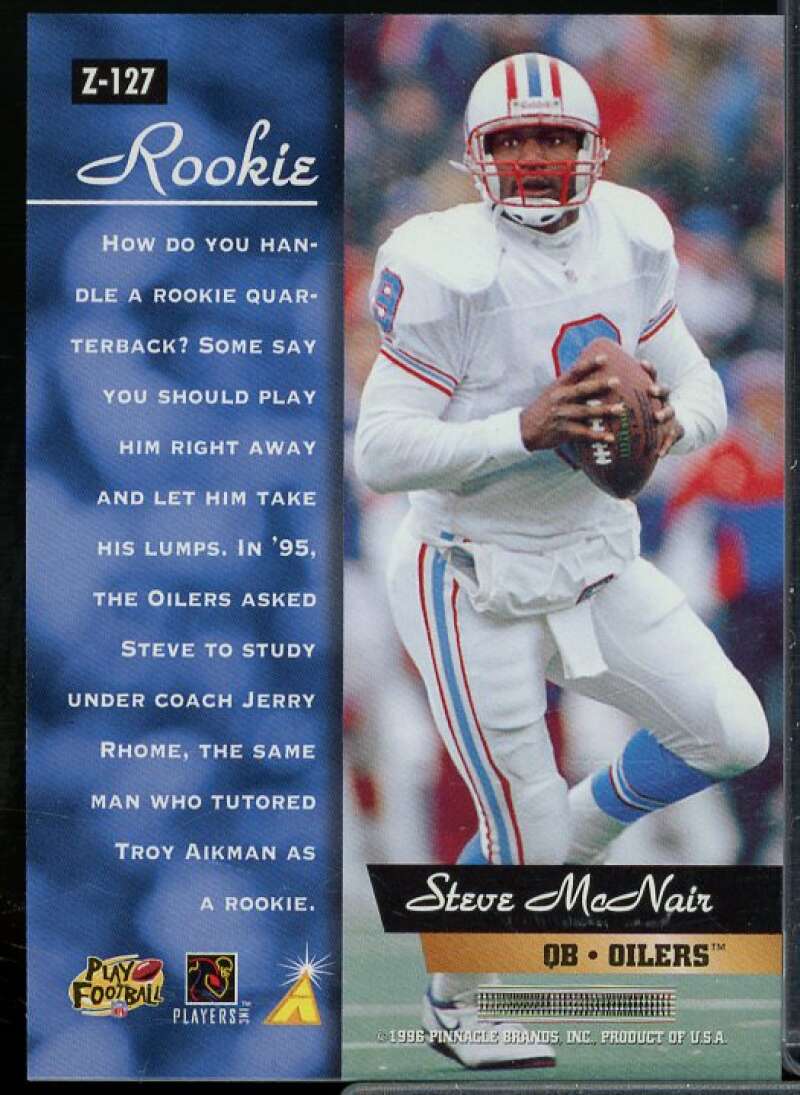 Steve McNair Rookie Card 1996 Zenith #127  Image 2