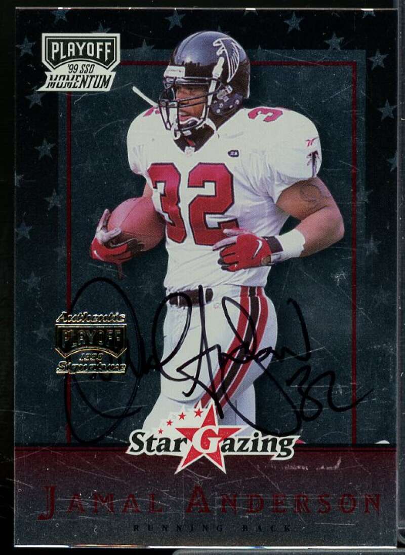Jamal Anderson AU Card 1999 Playoff Momentum SSD Star Gazing #SG8  Image 1