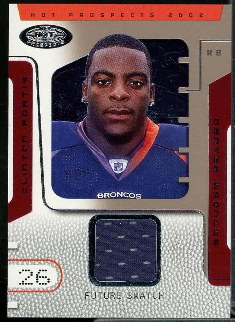 Clinton Portis JSY Rookie Card 2002 Hot Prospects #110  Image 1