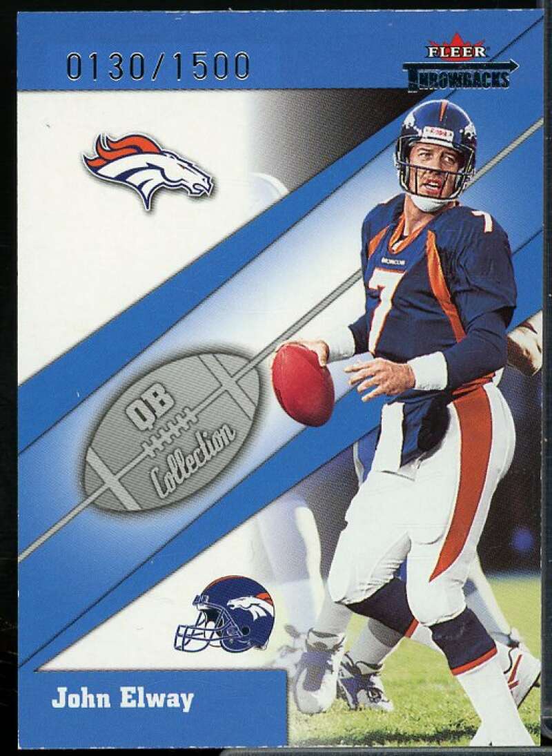 John Elway Card 2002 Fleer Throwbacks QB Collection #11  Image 1