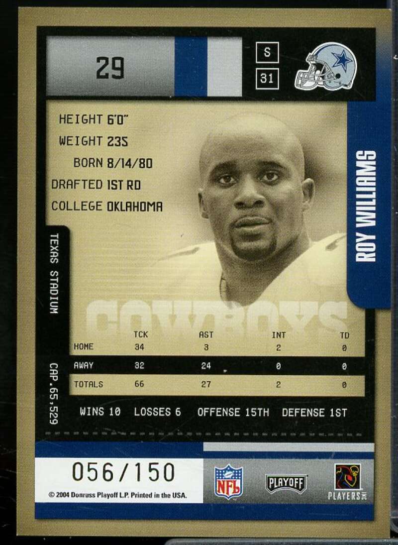 Roy Williams Rookie Card 2004 Playoff Contenders Playoff Ticket #29  Image 2