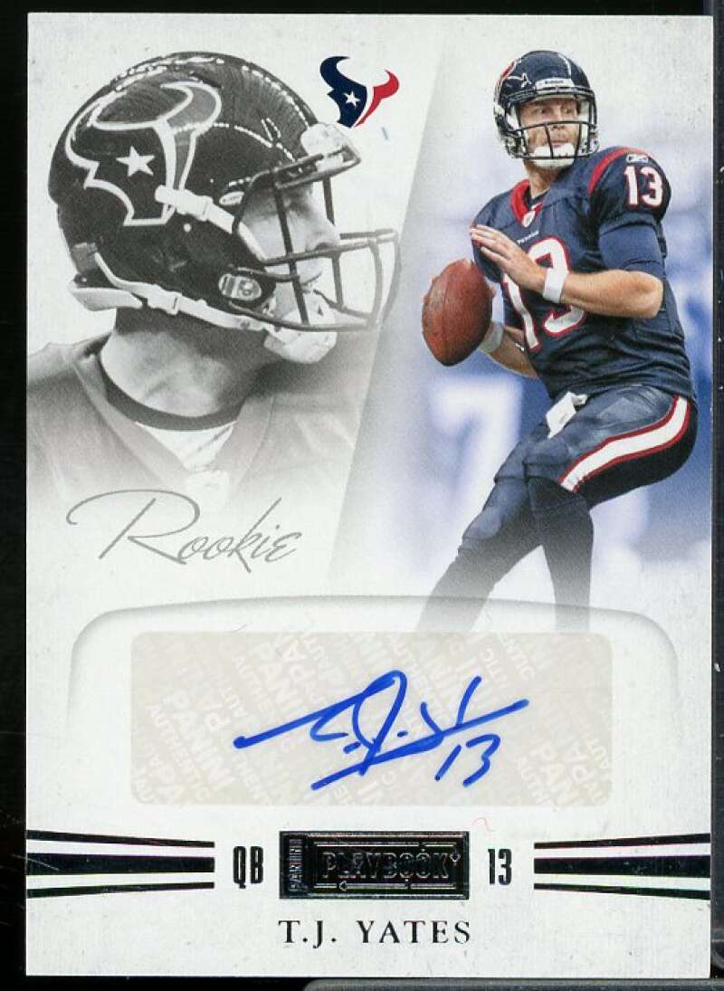 T.J. Yates AU/299 Rookie Card 2011 Panini Playbook #86  Image 1