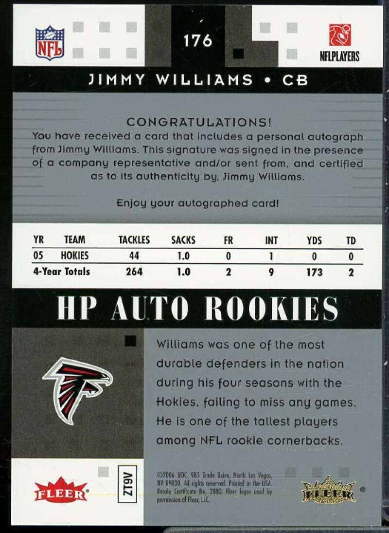 Jimmy Williams AU Rookie Card 2006 Hot Prospects #176  Image 2