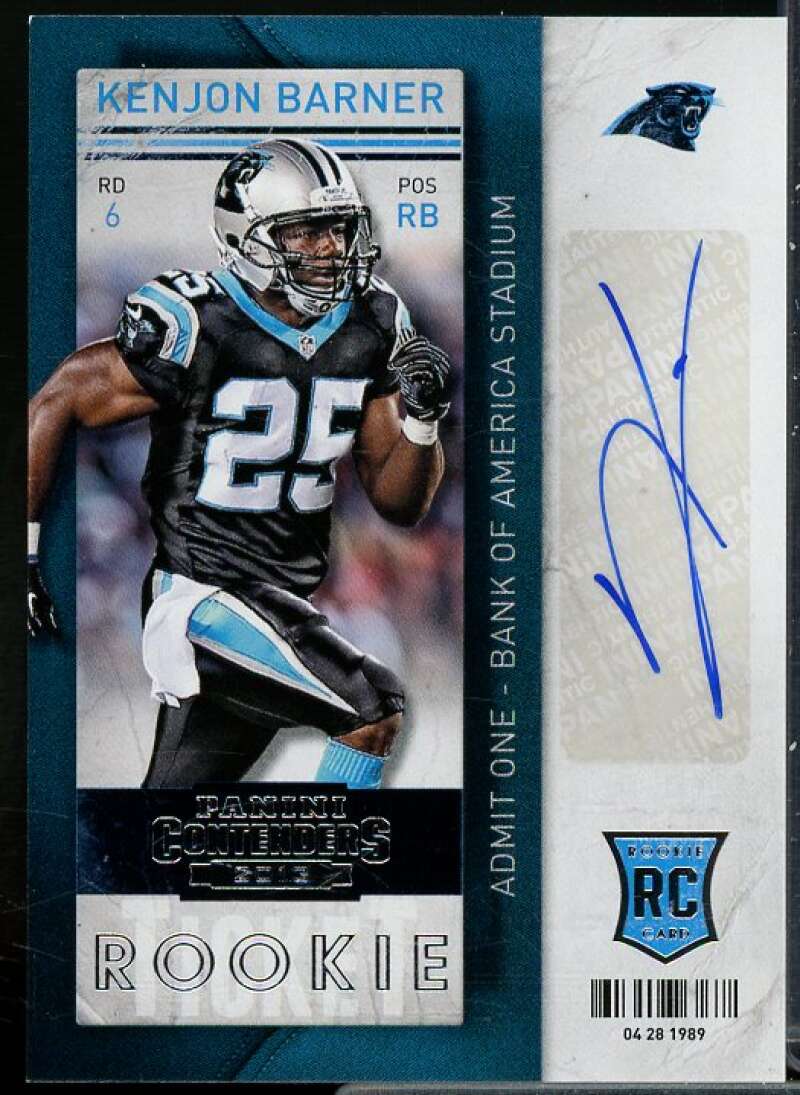 Kenjon Barner AU Rookie Card 2013 Panini Contenders #152A  Image 1