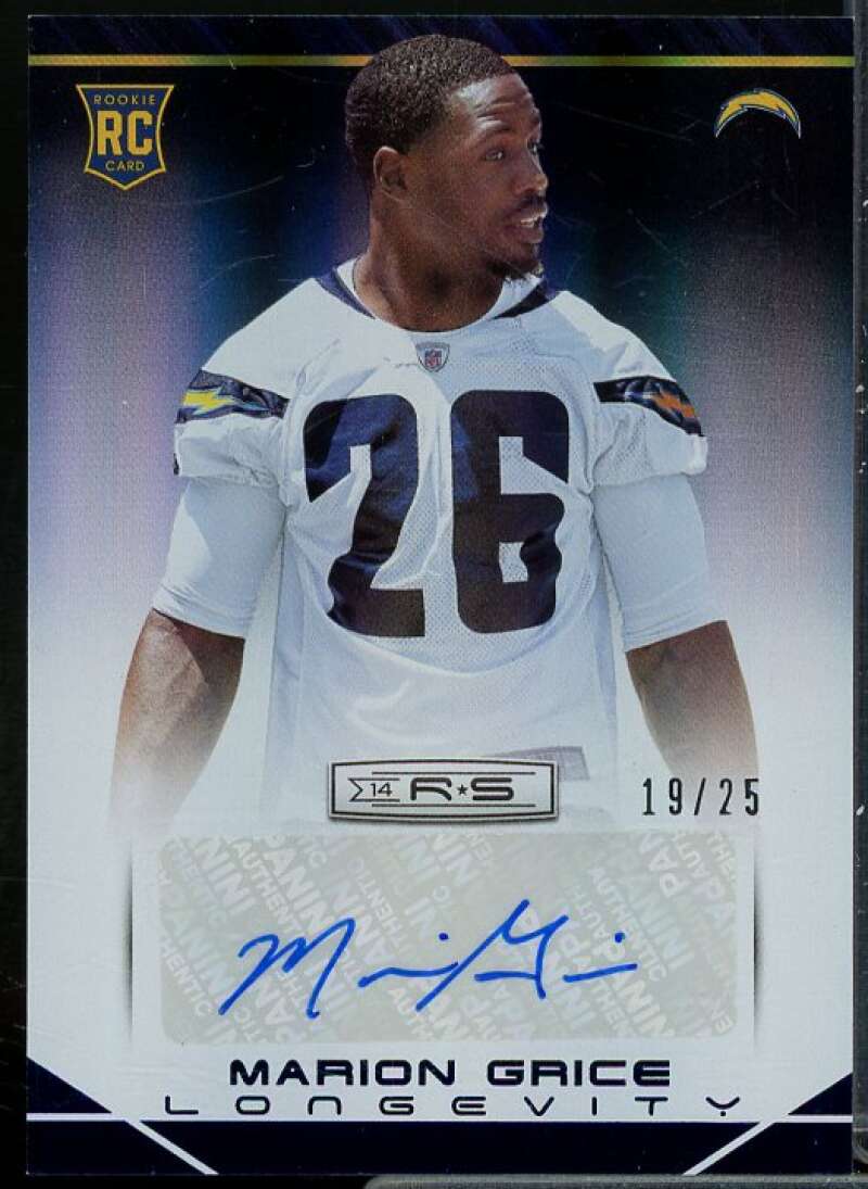 Marion Grice Rookie 2014 Rookies Stars Rookie Autographs Longevity Platinum #169  Image 1
