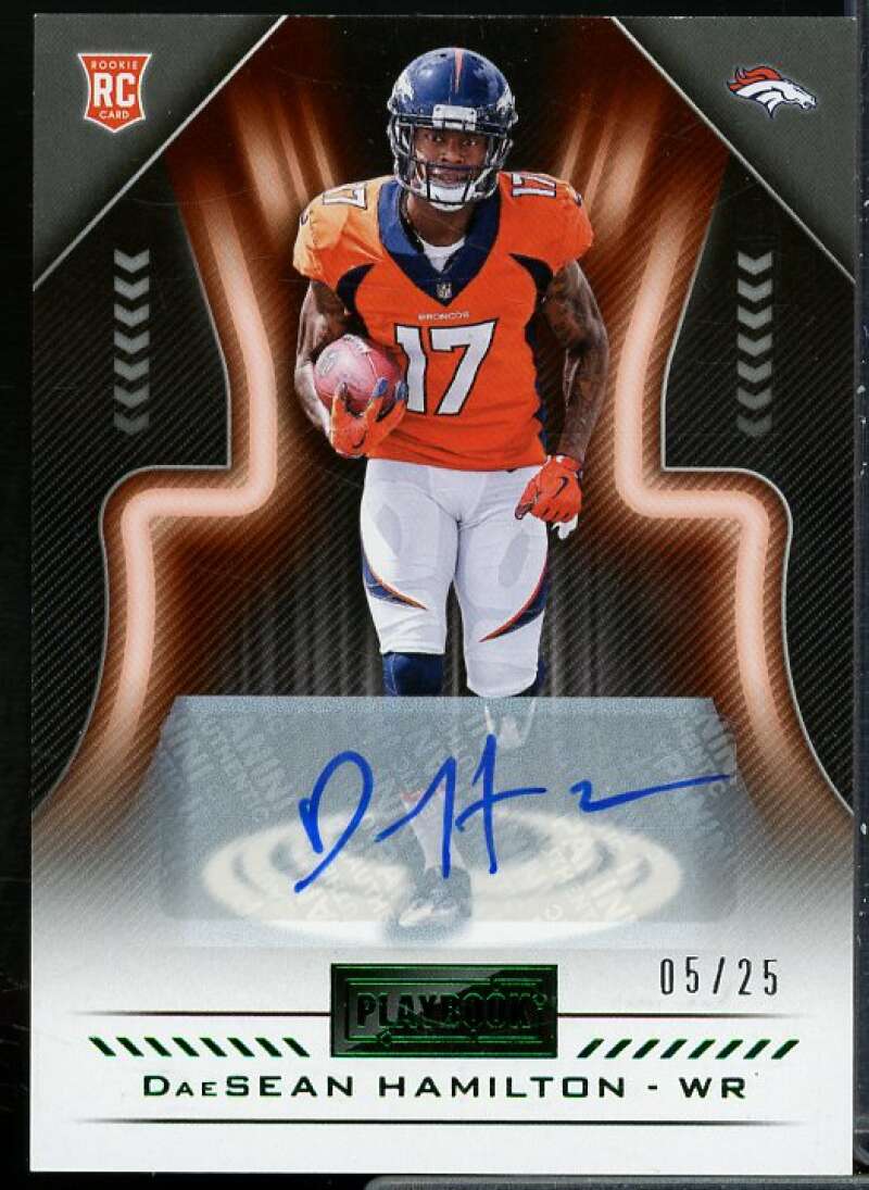 DaeSean Hamilton Rookie Card 2018 Panini Playbook Rookie Signatures Green #162  Image 1
