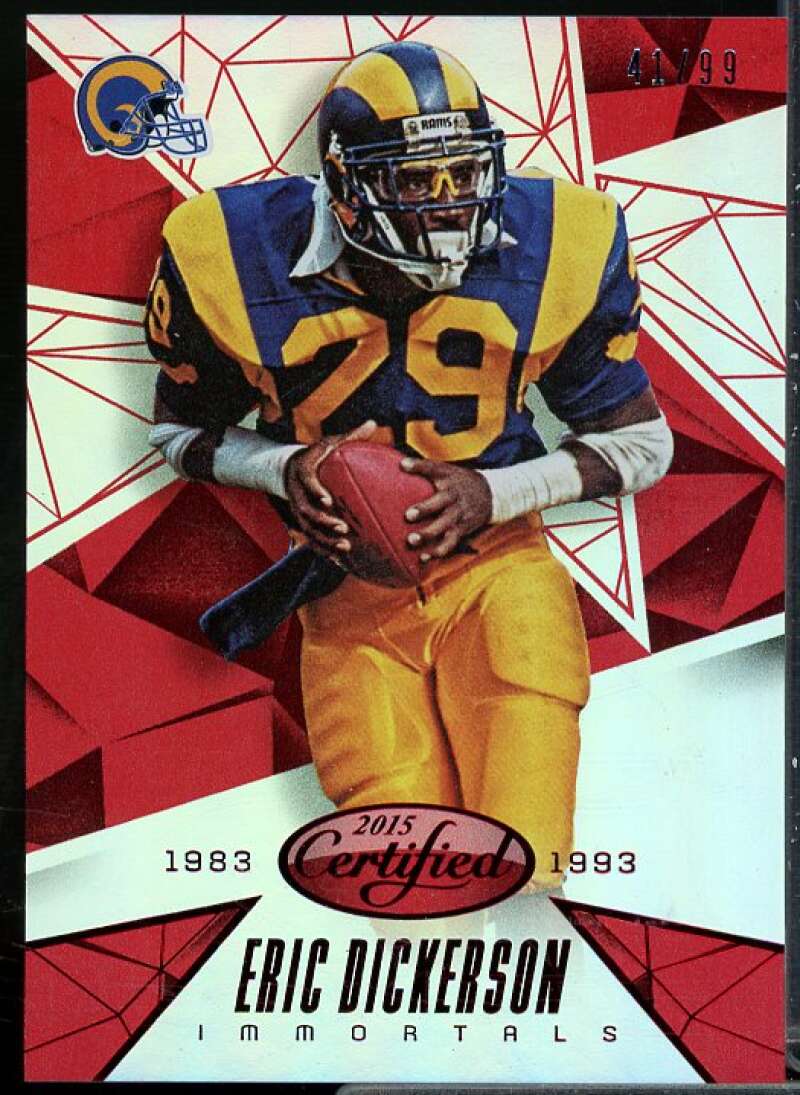 Eric Dickerson IMM Card 2015 Certified Mirror Red #125  Image 1