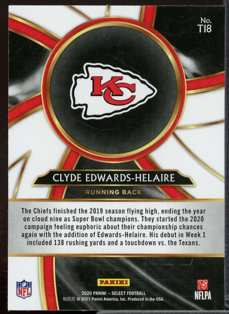 Clyde Edwards-Helaire Rookie Card 2020 Select Turbocharged #18  Image 2