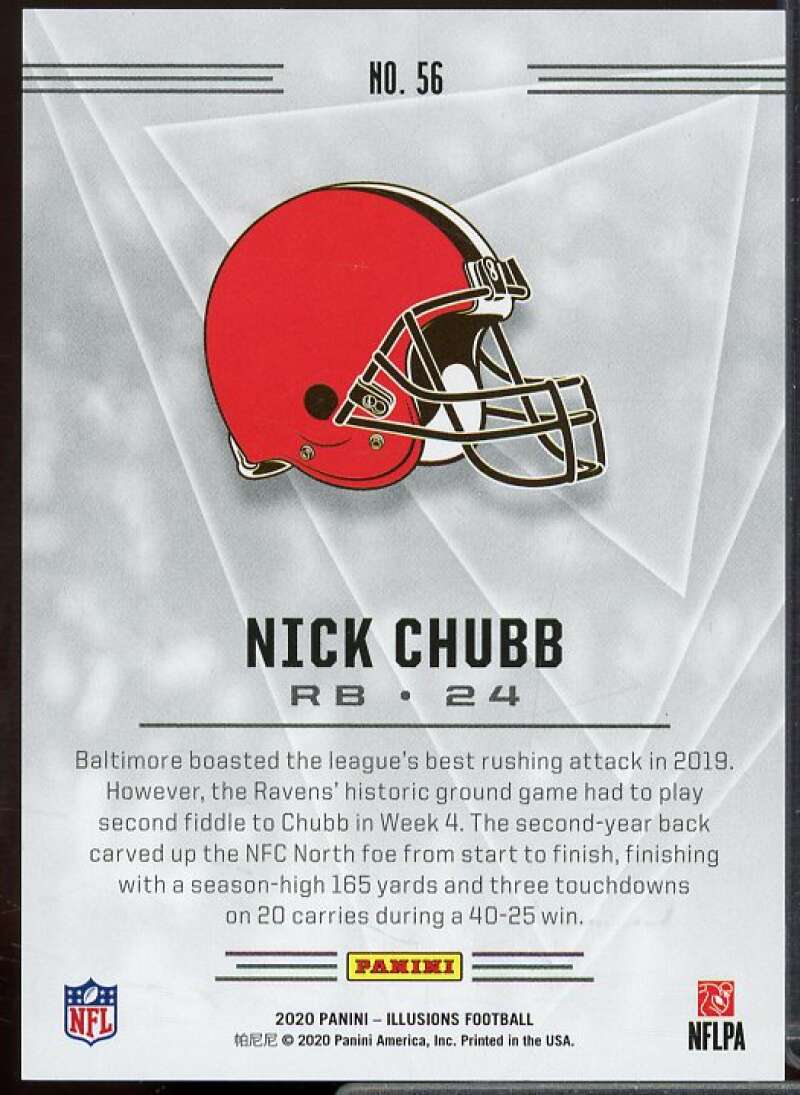 Nick Chubb Card 2020 Panini Illusions Red #56  Image 2
