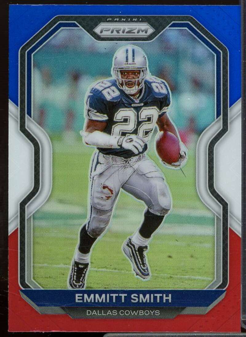 Emmitt Smith Card 2020 Panini Prizm Prizms Red White and Blue #157  Image 1